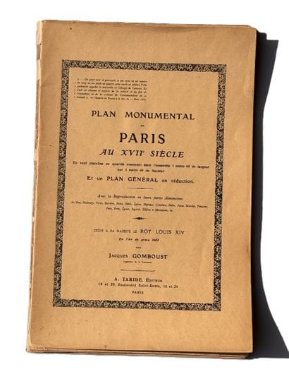Jacques GOMBOUST. Plan Monumental de Paris...