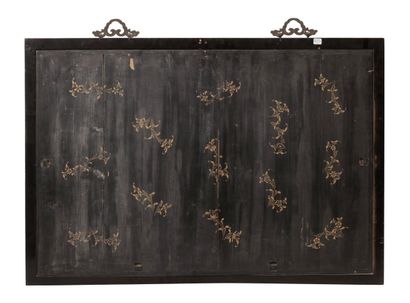 CHINE. Canton - XIXe siècle.
Paire de grandes...
