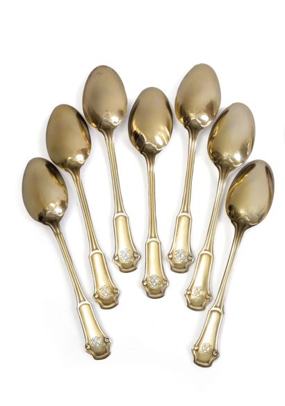 Gustave KELLER. Paris.
7 coffee spoons in...
