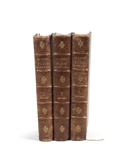 Charles SIMOND. Paris de 1800 à 1900. 3 gros...