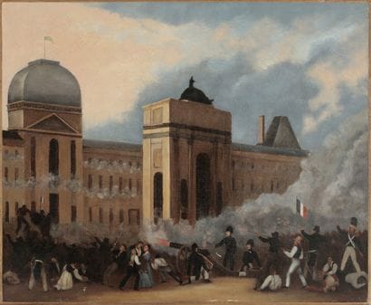 École Française du XIXe siècle. 
Révolution...