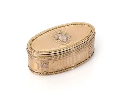 Large and Important Three Gold 750°/°° Snuffbox...