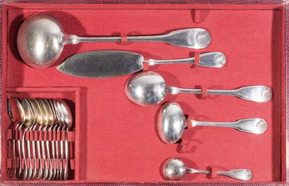 CHRISTOFLE.
Silver-plated, filet and shell...