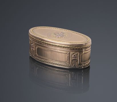Large and Important Three Gold 750°/°° Snuffbox...