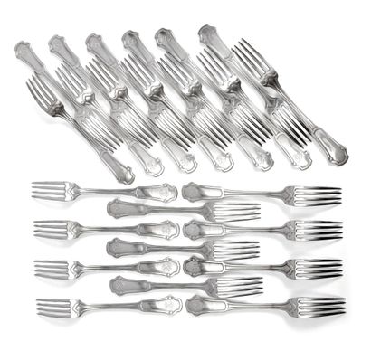 Gustave KELLER. Paris.
24 forks in 950°/°°...