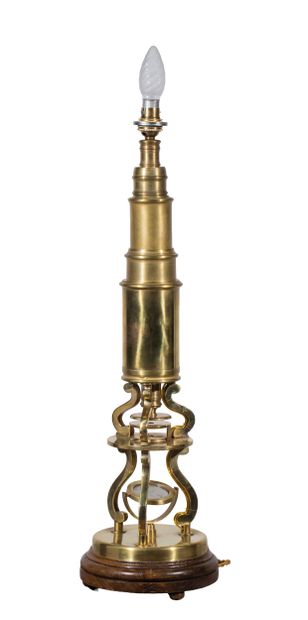Microscope de type Culpeper en laiton monté...