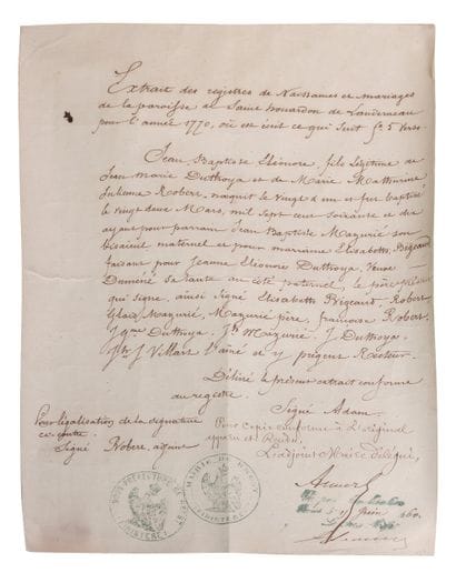 Brevet de Capitaine de la 30e Demi-Brigade...