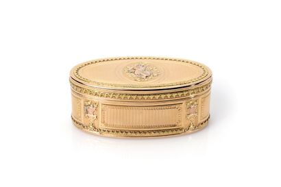 Large and Important Three Gold 750°/°° Snuffbox...