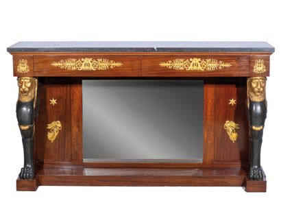 Console d’apparat en acajou et placage d’acajou...