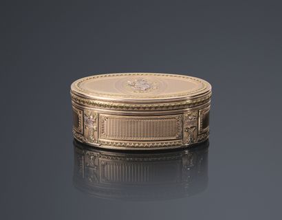 Large and Important Three Gold 750°/°° Snuffbox...
