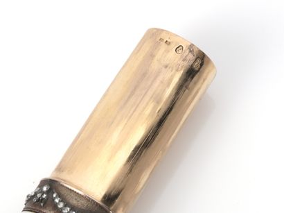 Wax case in yellow gold 750°/°° enameled...