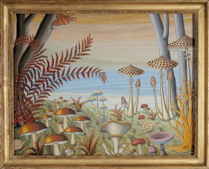 Paul LARTHE (1909-1988).
Champignons.
Huile...