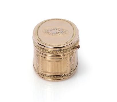 Large and Important Three Gold 750°/°° Snuffbox...