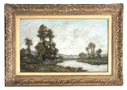 Charles François DAUBIGNY (1817-1878).
Vaches...