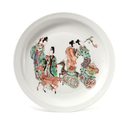 CHINE.
Petite assiette plate en porcelaine...
