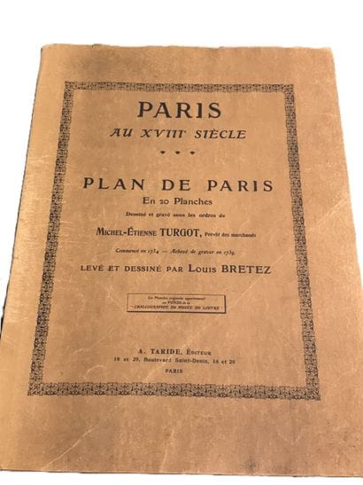 Paris au XVIIIe siècle. Plan de Paris en...