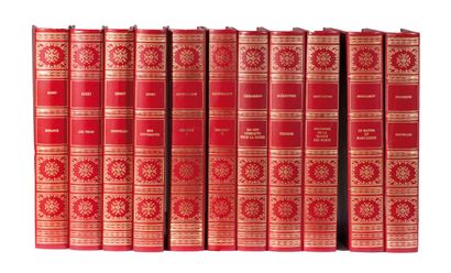 Russian literature. 
Set of books in red...