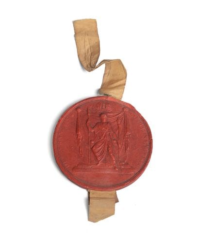Diplôme de Chevalier du 1er Empire, signé...