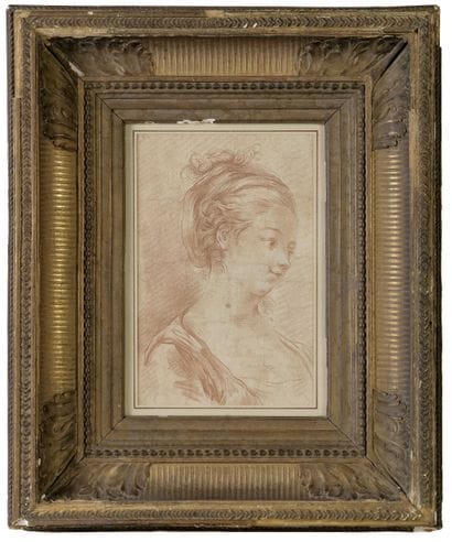 D’après François BOUCHER.
Portrait de femme...