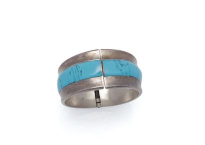 925°/°° sterling silver bangle inlaid with...