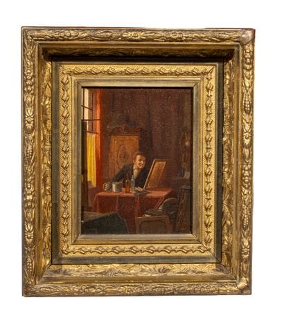 C. MULLER (late 19th century).
The painter.
Oil...