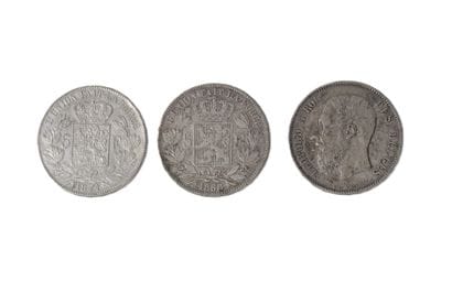 3 x 5 Belgian francs, Leopold II (1868, 1871,...