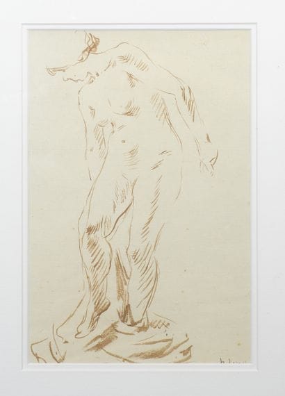Henri LEROLLE (1848-1929).
Étude. Nu féminin...