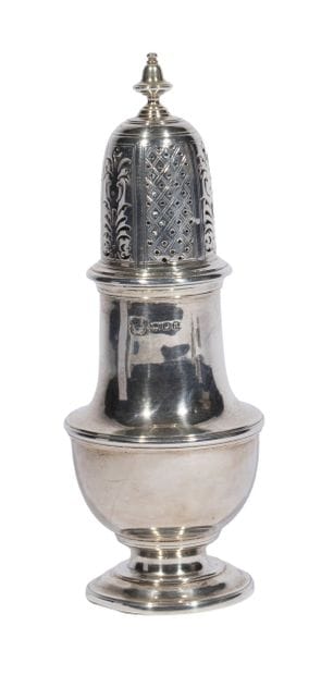 Saupoudreuse en argent anglais 925°/°° de...