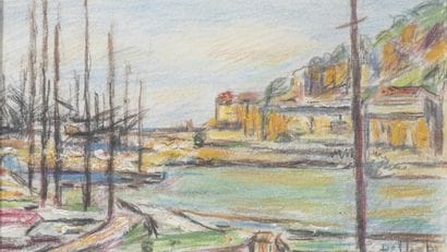 École Moderne (XXe siècle).
Bord de mer avec...