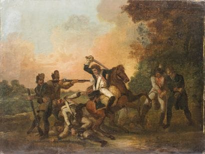École Française du XIXe siècle.
Scène de...