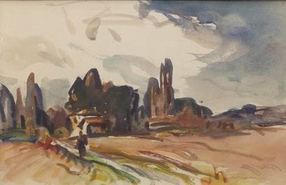 Marcel ARNAUD (1877–1956).
Landscape.
Watercolor,...