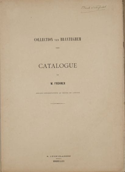 VAN BRANTEGHEM Collection. Auction catalog...
