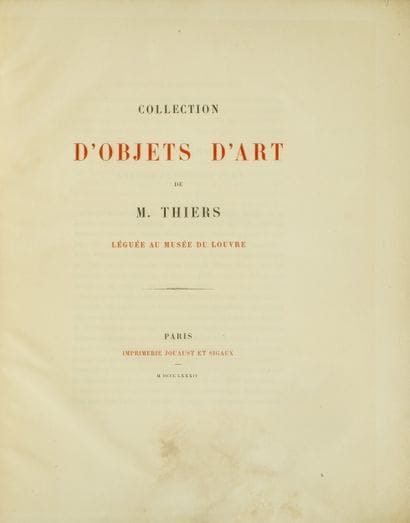 Collection of Works of Art by Mr. THIERS....
