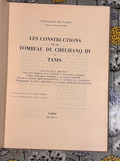 Pierre MONTET. The Royal Necropolis of Tanis....