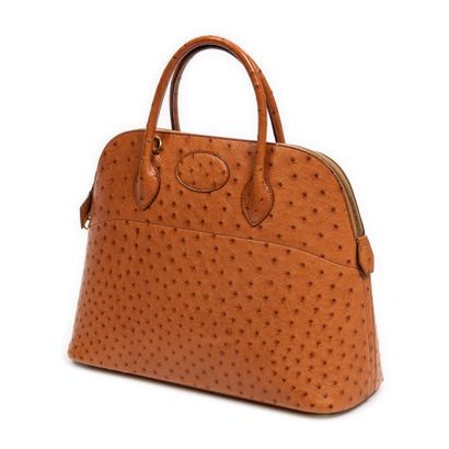 HERMES Paris handbag Bolide 37cm in gold...