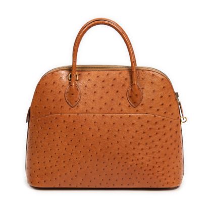 HERMES Paris handbag Bolide 37cm in gold...