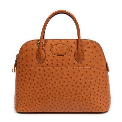 HERMES Paris handbag Bolide 37cm in gold...