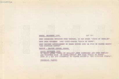 YVES MONTAND AND OTHER ACTORS – SET OF 7...