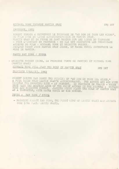 BRIGITTE FOSSEY – SET OF 5 PHOTOGRAPHS
A...