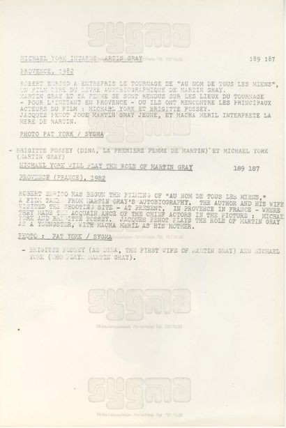 BRIGITTE FOSSEY – SET OF 5 PHOTOGRAPHS
A...