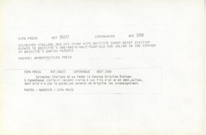 SYLVESTER STALLONE - SET OF 8 PHOTOGRAPHS
A...