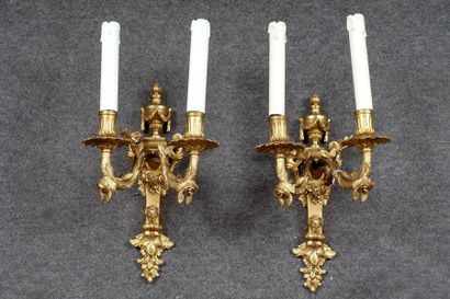 Originale paire d’Appliques Louis XVI.
Aux...