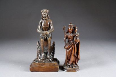 Christ aux outrages et Vierge à l’enfant.
Deux...