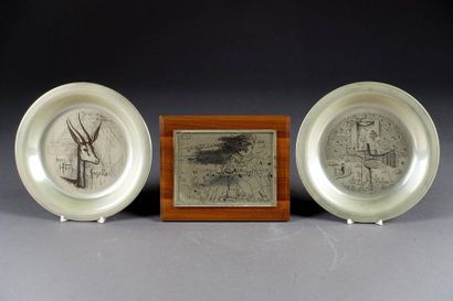 Pablo Picasso (d’après).
Le Chasseur. Plaque...