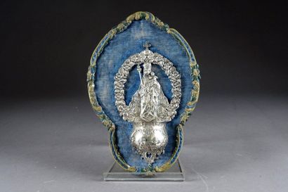 Bénitier.
Figuring a Virgin and Child in...
