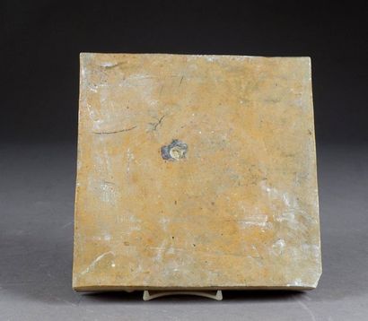 CHINE.
Ceramic tile with moulded decoration...