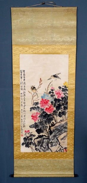 Ecole Chinoise - Début du XXe siècle.
Peonies...