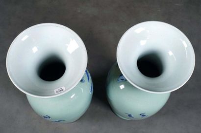 Paire de grands Vases.
A phoenix tail with...