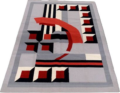 Tapis Kilim des Indes.
Large geometrical...
