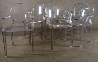 Philippe Starck (1949- ) - Suite de six Fauteuils.
Louis...